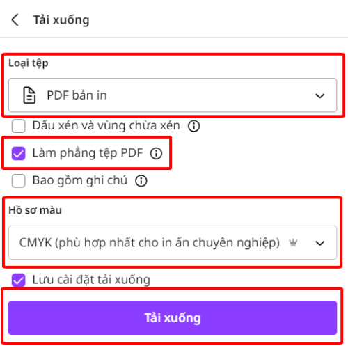 lưu ý khi tải file