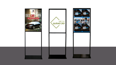 standee chân sắt size nhỏ là gì