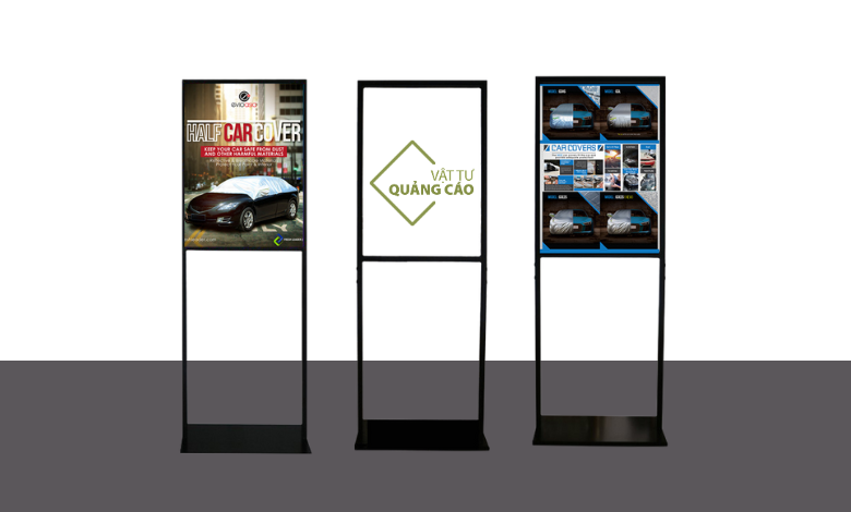 standee chân sắt size nhỏ là gì