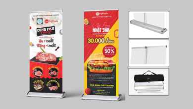 avt standee cuốn hào hoa nhựa