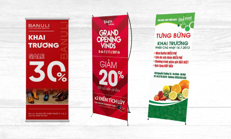 avt standee khai trương