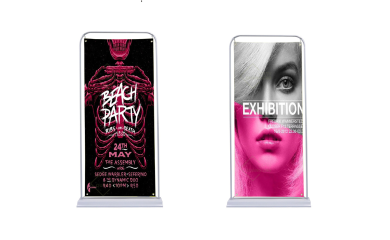 avt standee khung cửa đế sắt