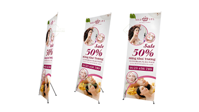 các loại standee khai trương